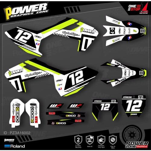 PowerZone Custom Team Graphics Decals 3M Stickers Kit For Husqvarna Sticker 2016-18 TC FC TX FX FS 2017-19 TE FE 125-450cc 02