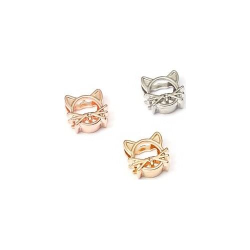 Legenstar Slide Charms Keeper 20 pcs /lot Cute Cat Charms for Stainless Steel Mesh Keeper Bracelets Accessories Making