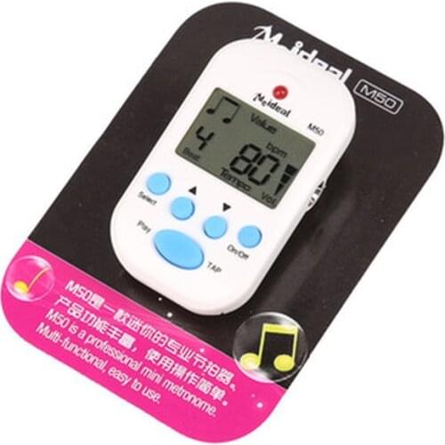 1Pcs Mini Professional Metronome M50 Digital LCD Clip-on Digital Tuner for Guitar Piano Guitar Accessories Mooer Pedal Guitar