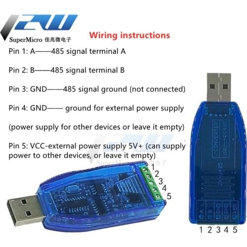 Industrial USB TO RS485 Converter, Enhanced Protection, V2.0 Compatibility, RS-485 A Standard Connector Board Module