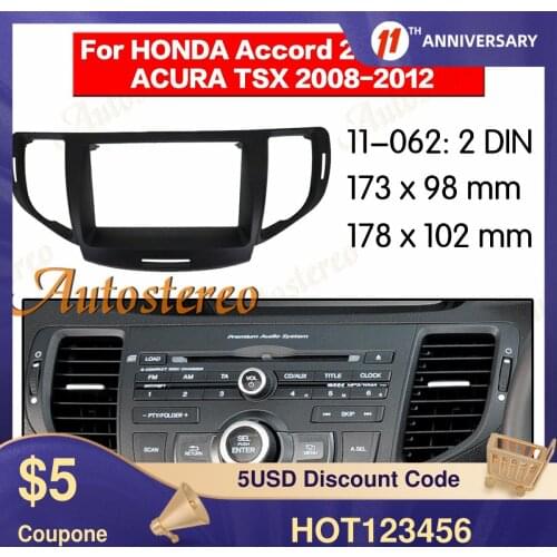 Frame Panel Auto Radio Stereo Fascia for 2010 Honda Accord Europe/Spirior/ACURA SR9 stereo dash kit radio CD player installation