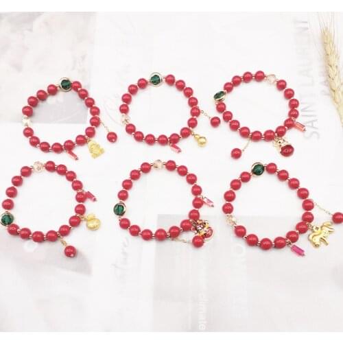 Chinese style new year red rope lucky bracelet female natal year of the ox lucky bracelet for women jewelry for women present