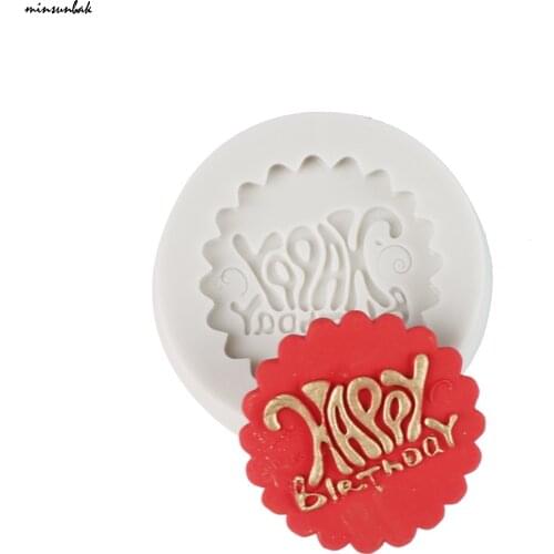 Happy Birthday English Alphabet Silicone Mold DIY Cupcake Decoration Tools Fondant Baking Utensils