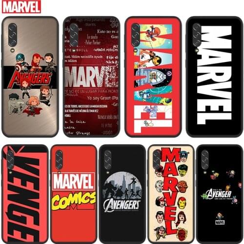 Marvel Avengers Logo Superhero For Samsung Galaxy A90 A80 A70S A60 A50S A40S A30S A20E A10S A2 Core 5G Black Soft Phone Case