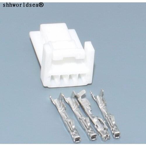 Shhworldsea 4pin 0.4mm female auto cable plug automotive electrical unsealed connector with pin 1473672-1