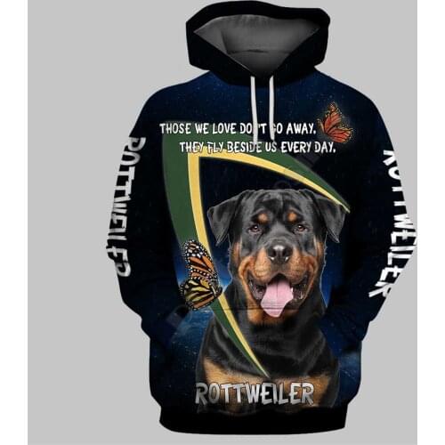Rottweiler 3D Printed Hoodies Funny Pullover Men For Women Funny Sweatshirts Animal Sweater Drop Shipping 12