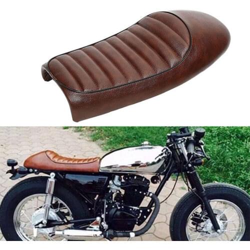 Universal Motorcycle Cafe Racer Seat Custom Vintage Hump Saddle Flat pan Retro Seat For Honda CB125S CB200 CB350 CL350 CB400