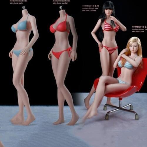 In Stock TBLeague S34 S35 1/6 Girl Female Head Sculpt Body Bikini Set Whole Set Action Figures Collections For Fans Gifts