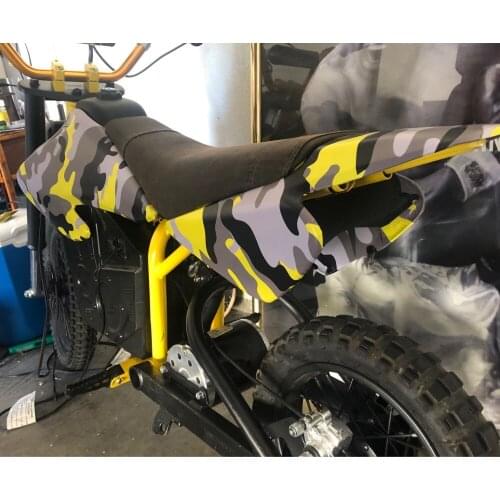 Tiger Yellow Camo Vinyl Wrap Film Roll Car Sticker Foil Sticker Sheet Bubble Free Bike Motor Console Computer Skateboard