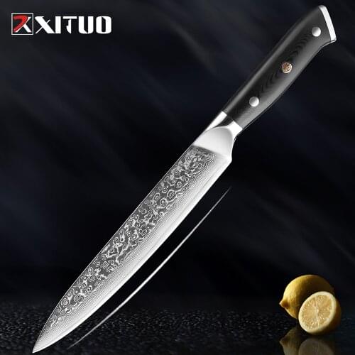 XITUO 8"Japanese Sashimi Knife 67 Layers Japanese Chef Salmon Knives G10 Handle Filleting Fish Slicing sushi Knife kitchen New