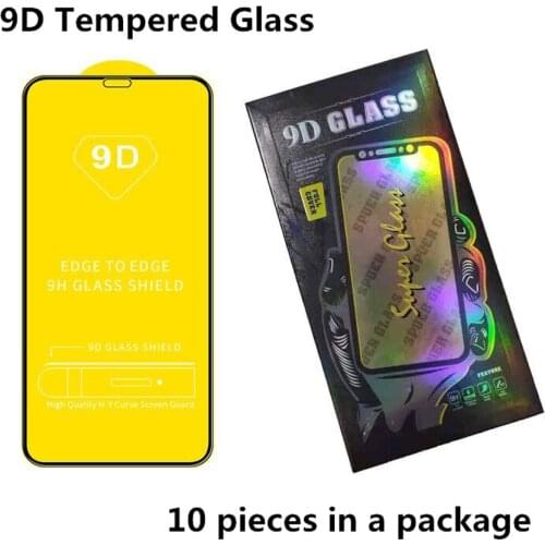 9D Tempered Glass For iPhoneX Xr Max 6 6S 6P 7 8 Screen Protector For iPhone11 11pro 11pro 11promax 12 12pro 10pieces