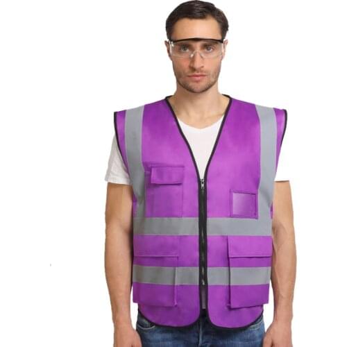 Hi Vis Waistcoat for Men Motorcycle Safety Riding Gear Safety Vest Reflective
