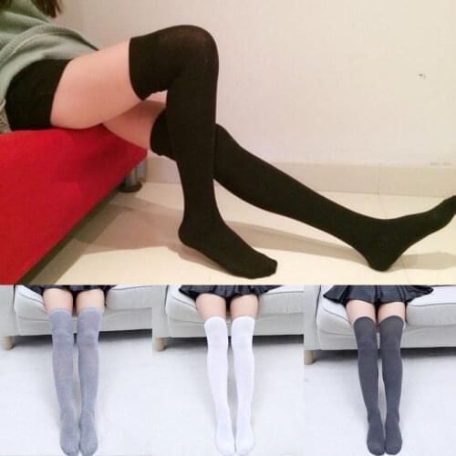 Winter Women Warm Thigh Socks High Over the Knee Socks Long Cotton Stockings Sexy Solid Stockings Medias