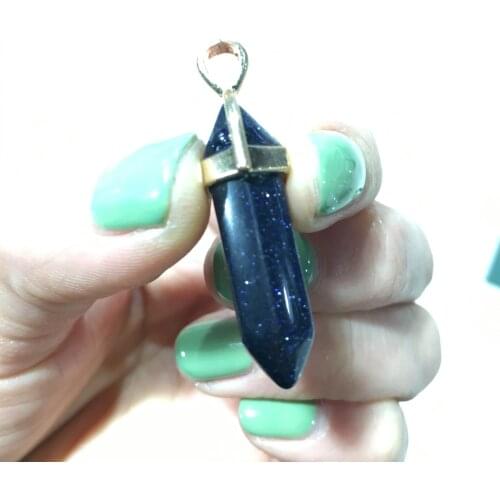 1PCS Miscellaneous stone Hexagonal Reiki charms chakra pendant for women Fashion