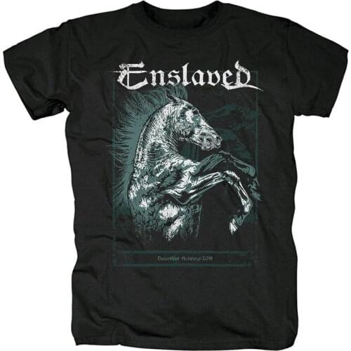 10 designs Summer Style Norway Enslaved Rock band men women shirt punk heavy metal Viking Rocker horse tee skateboard camiseta