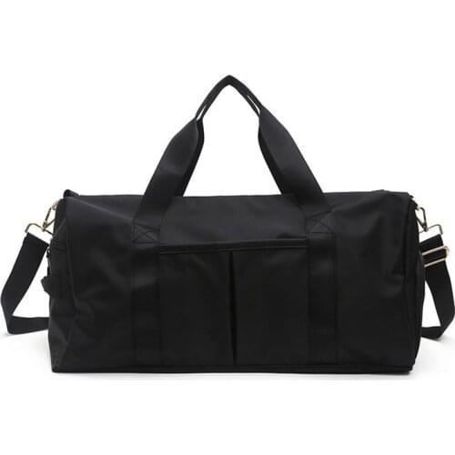 2021 The New Outdoor Waterproof Nylon Sports Gym Bags Men Women Training Fitness Travel Handbag Yoga Mat Sport Bag with shoes