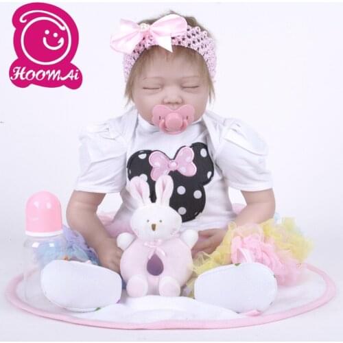 22" 55CM Baby Alive Doll Mohair Cotton Body Baby Doll Newborn Sleeping Dolls Mummy Pregnant Gifts