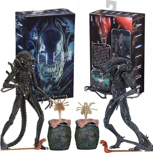 23cm 4pcs/set Aliens 1986 Blue Gray Alien Egg Facehuggers Chestburster Action Figure Model Toys Doll For Gift