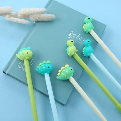 36 pcs/lot Cartoon Dinosaur Gel Pen Cute 0.5mm Signature Pen Promotional Gift Stationery School Supplies