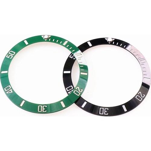 38mm black green ceramic luminous watch ring insert RLX SUB 40mm Submarine 116610LVN bezel noob ar vr clean zz factory case