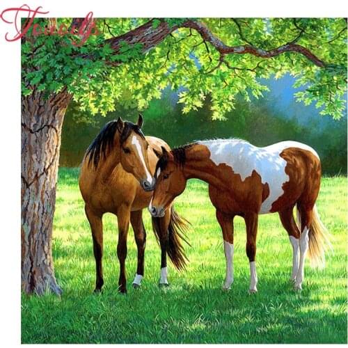 3D DIY Diamond Embroidery horse Love Square in Moscow Russia Cross Stitch Rhinestones Diamond,almaznaya mosaic home decor