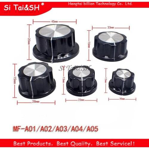 5Pcs MF-A01 MF-A02 MF-A03 MF-A04 MF-A05 Potentiometer Knob WH118/WX050 Rotary Switch Electronic 6mm