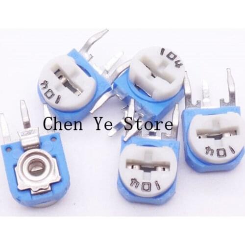 500PCS RM063 RM-063 100R 200R 500R 1k 2k 5k 10k 20k 50k 100k 200k 500k 1m Ohm Trimpot Trimmer Potentiometer Variable Resistor