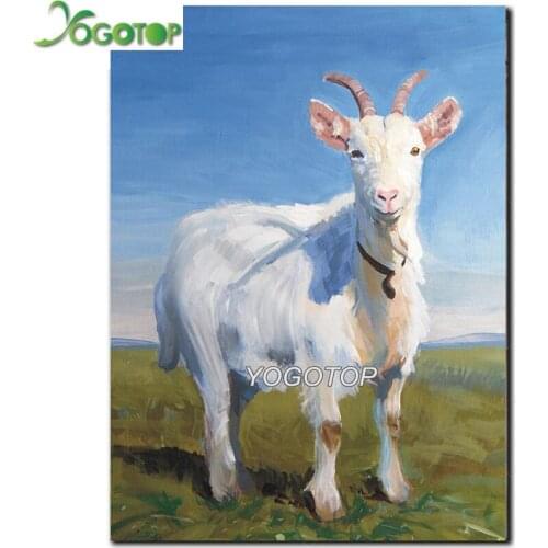 Goat Diy Diamond Painting,Square Round Full Drill Diamond Embroidery Kit,Animals 5d Diamond Painting,Handmade Needlework YY1289