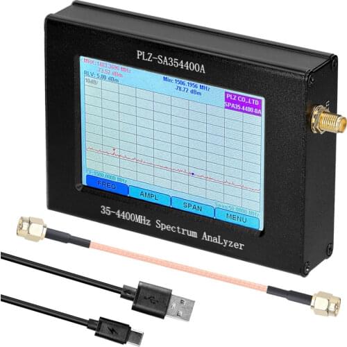 Two Inputs Tiny Spectrum Analyzer 2.8 Inch Touching Display Screen Spectrum Analyzers with 100KHz-350MHz Input Frequency Range