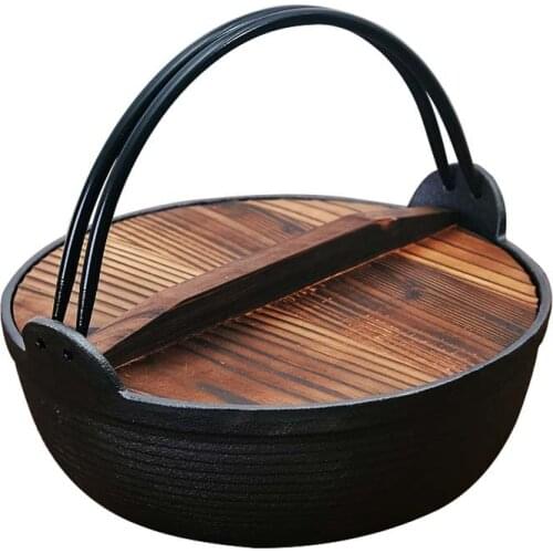 Cast iron cooker household Japanese non-stick kitchen pot thicker multi-purpose use