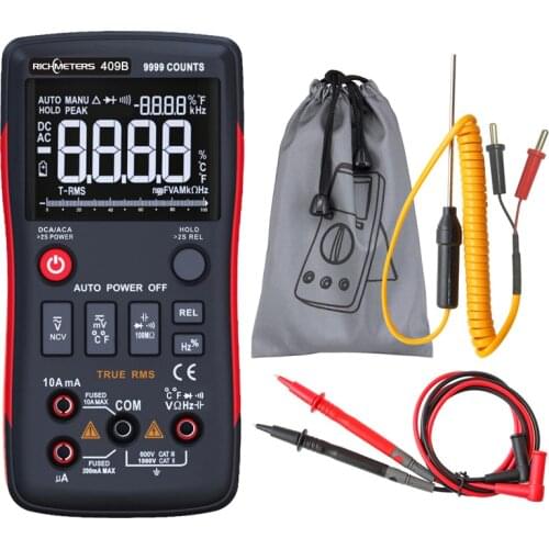 RM409B Digital Multimeter Button 9999 Counts With Analog Bar Graph AC/DC Voltage Ammeter Current Ohm Auto/Manual