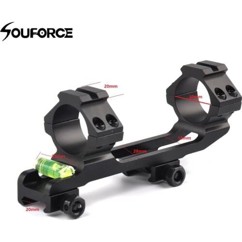 Dual Ring Diameter 30mm with Spirit Bubble Level Fit 20mm Weaver Rail Mount for Optic Scope Rifle Hunting