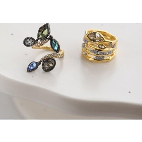 Hearts Q Decor Rings With Cubic Zirkonia For Women