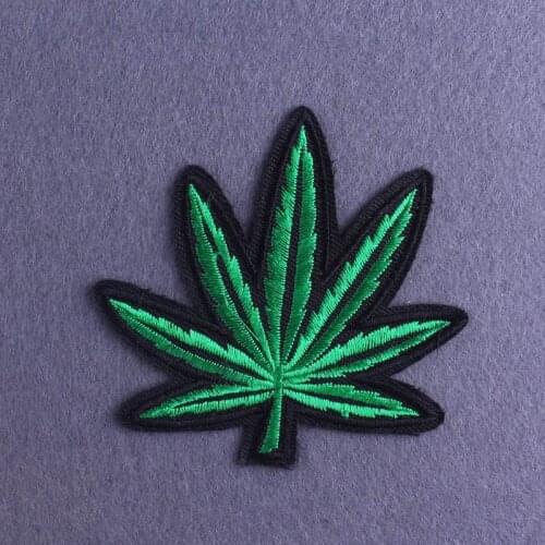Maple Leaf Patch Iron On Patches For Clothing Cartoon Leaf Patches On Clothes Applique Stripes Embroidered Patches For Clothes