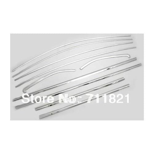 Chrome Side Window Full Trim Set For Nissan Versa / Pulsar / Sunny Sedan 2012 Up