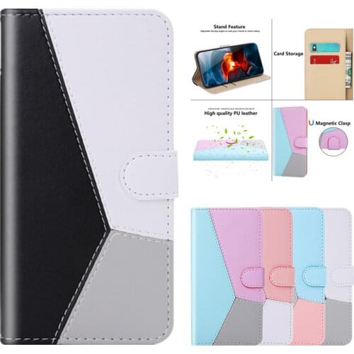 Flip Leather Case for IPhone 11 12 Pro Max X XS XR 6 7 8 Plus 12 Mini SE 2020 Splicing Wallet Shockproof Folded Stand Phone Capa