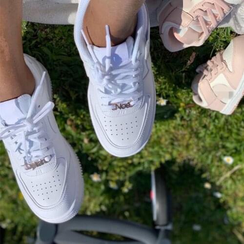 Fashion Shoe Charm Custom Name Shoe-buckle For Women Men Kpop Jewelry Stainless Steel Shoe Decorations Personalized Names Buckie