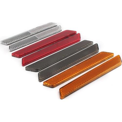 Motorcycle Saddlebag Latch Cover Reflector For Harley Davidson Touring 2014 2015 2016 2017 2018 Black Red Yellow Silver 2Pcs