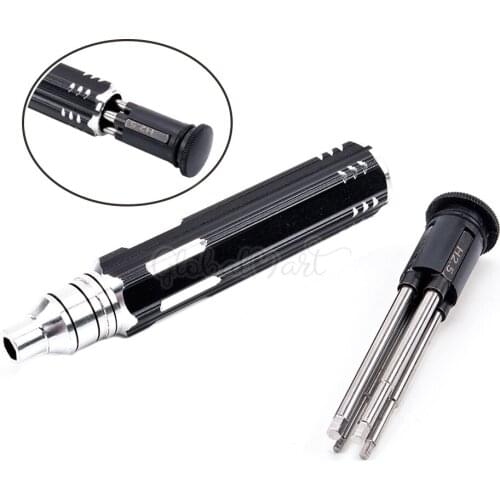 High Quality 4 In 1 Hexagon Head Screw Driver Hex ScrewDriver Tools Set Kit H1.5 H2.0 H2.5 H3.0 For RC Helicopter Car Tools