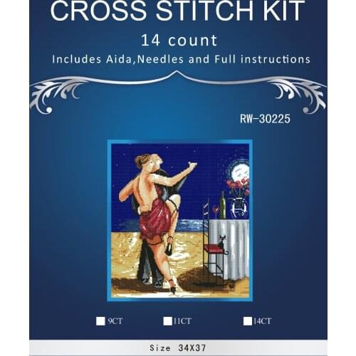 New Top Quality Beautiful Lovely Counted Cross Stitch Kit Tango at Starry Night Dancing Dance design works