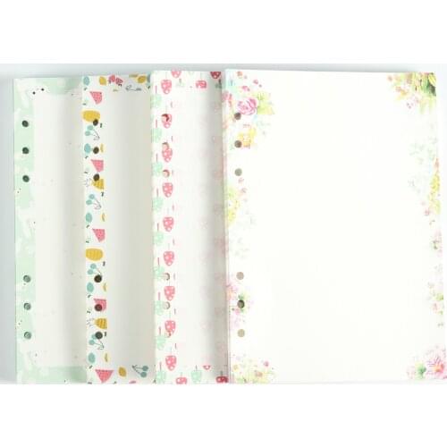 Original cartoon spiral notebooks inner paper core,Kawaii candy office school replacement paper for diary planner thick A5A6