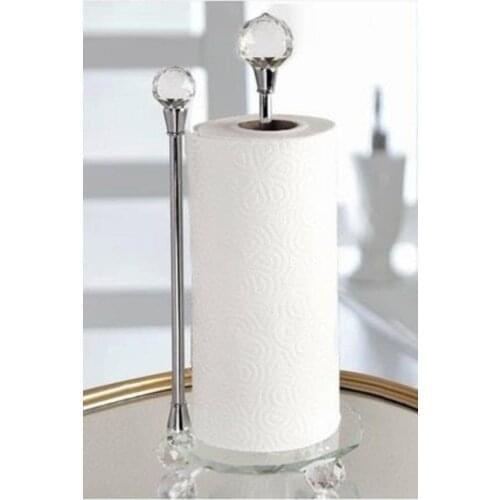 Regal Decorative Glass Paper Towel Holder Silver Color