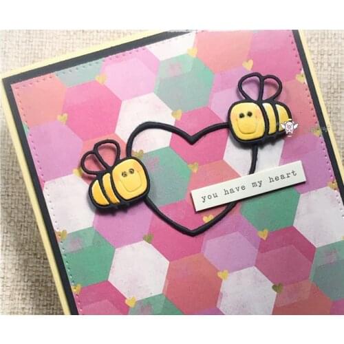 Mmao Crafts Metal Steel Cutting Dies New Bee decoration Stencil For DIY Scrapbooking Paper/photo Cards Embossing Dies