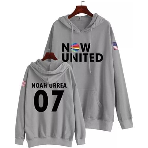 Now United Hooded Hoodies Sweatshirts Men / Women USA Flag United Noah Urrea 07 Pullover Unisex Harajuku Kpop New Tops