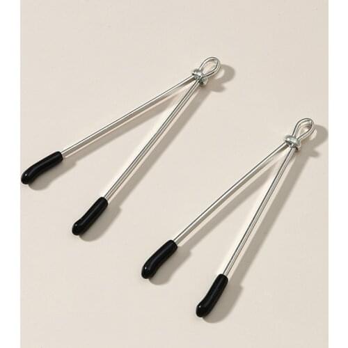 2pcs Women Couple Breast Clip Play Game Metal Nipple Clamps Clips Torture Slave BDSM Breast Bondage Restraint Exotic Accessories