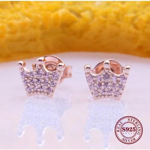 Bewill Original 925 Sterling Silver Creative Crown Earrings Magic Crown Earrings With Elegant Earring For Women Gift Jewelry
