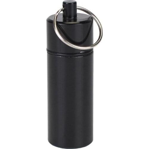 1pc Aluminum Alloy Waterproof Canister Medicine Seal Capsule Bottle EDC Outdoor Camping Tool