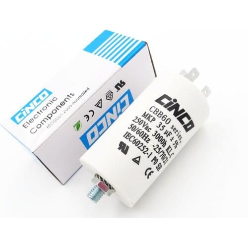 35MFD 250VAC CBB60 Motor Run Capacitors Polypropylene Film Ac 250V 220V Water Pump electrical Capasitor engine 35uf 35mf