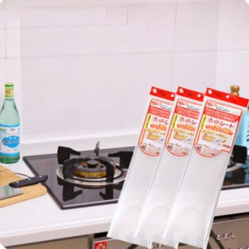 White Transparent Hood Anti-oil Wall Stickers For Kitchen Furniture Tile Glass Protection Film Heat-resistant Home Kitchen Tool