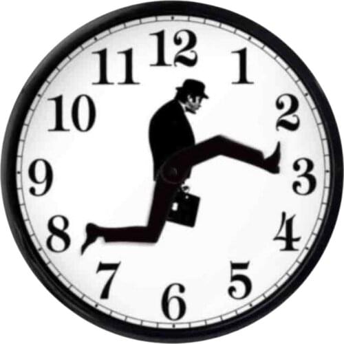 Ministry Of Silly Walk Clocks Decorative Silent Mechanical Clock Creative Durable Timer Home Room Decoration Wall Art Home Decor